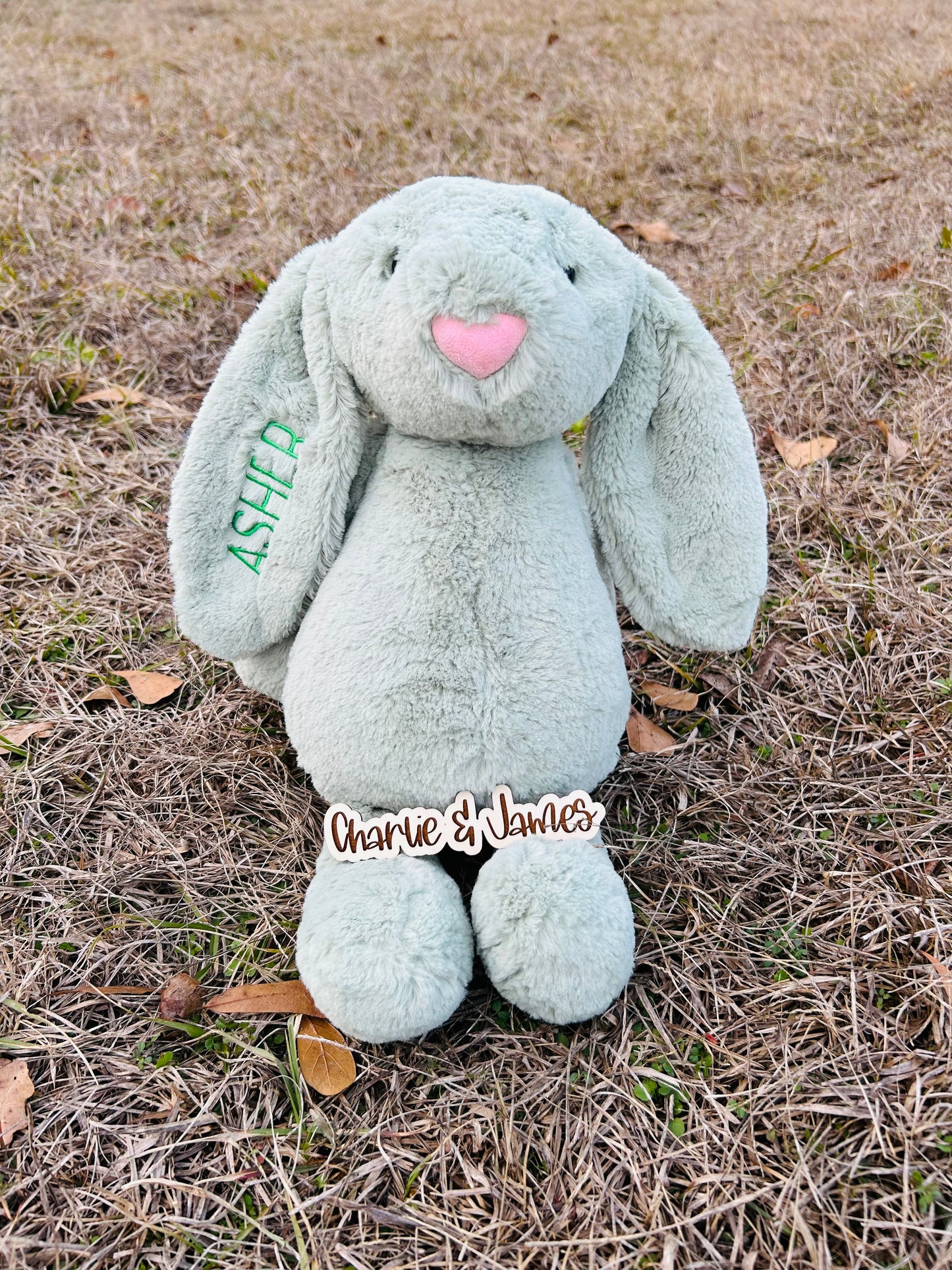 Plush Bunny with Embroidery